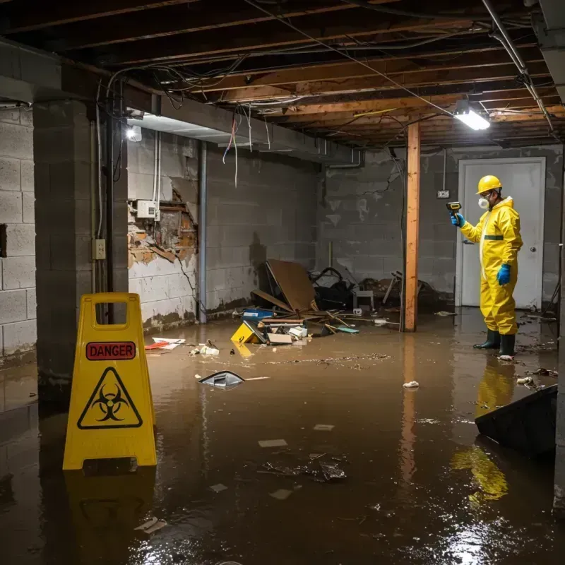 Flooded Basement Electrical Hazard in Wakefield, NY Property